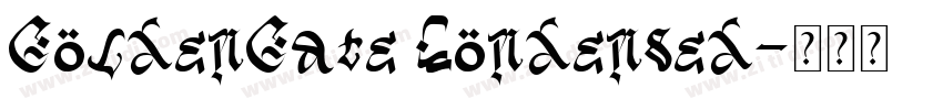 GoldenGate Condensed字体转换